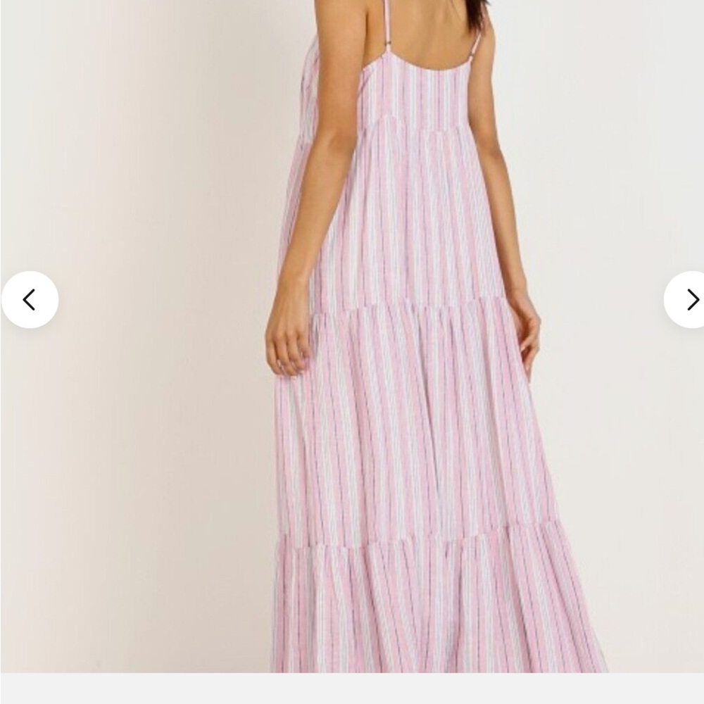 Splendid Pink and White Striped Maxi Dress - Picture 2 of 14